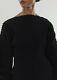 Toteme Azores Oversized Plisse Crepe Top Black Long Sleeve Pleated Pleats Xs