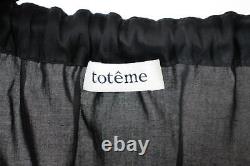 TOTEME Ladies Black Cotton Blend Armo Long Sleeve Tunic Blouse Top Size XS NEW