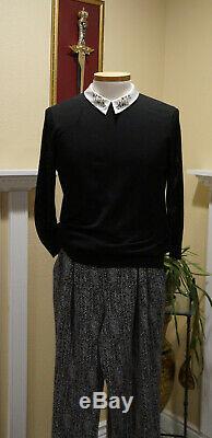 Ted Baker London Women Long Sleeve Scoop Neck Sweater Top Black Cotton Size 4