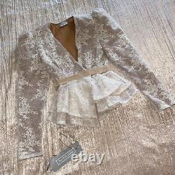 The Dolls House Libby Ivory White Lace Blazer Suit Clinch Jacket Top New S 8