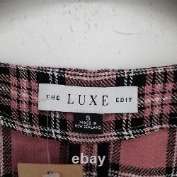 The Luxe Edit Women's Top Long Sleeve S Pink, 100% Linen