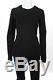 The Row Black Stretch Crew Neck Long Sleeve Peplum Top Size Large NEW $450