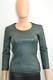 The Row Forest Green Leather Long Sleeve Scoop Neck Blouse/top Size 2