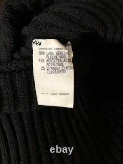 Tom Ford For Gucci Black Wool Blend Ribbed Fitted Sweater Top Size Small