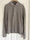 Tom Ford Tfj774 Long Sleeved Polo Shirt Top Light Grey 38- 40 Chest, Size 48