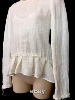 Tom Ford Top Chalk Linen Long Sleeve Has Camisole Size 38 NWT