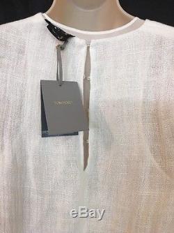 Tom Ford Top Chalk Linen Long Sleeve Has Camisole Size 38 NWT