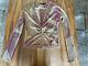 Tom Ford For Gucci Vintage Top Blouse Shirt, Gold Pink Sheer Glitter Plunging 40