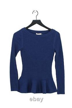 Tony Burch Womens Top Long Sleeve S Blue 100% Wool