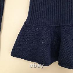 Tony Burch Womens Top Long Sleeve S Blue 100% Wool