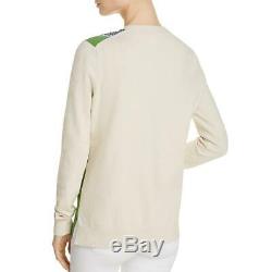 Tory Burch Womens Beige Knit Silk Long Sleeves Cardigan Sweater Top M BHFO 2658