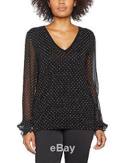 Twin-Set Women's Ps73kr Long-Sleeved Top Black Small New