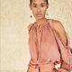 Ulla Johnson Nwt Britt Copper Pink Silk Cold Shoulder Long Sleeves Blouse Top 6