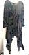 Uru Dark Shear Tunic Top Lagenlook Art-to-wear Long-sleeve Os Tapestry Dress