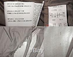 US 6 RICK OWENS Grecian Draped Taupe Silk Long Sleeve Tunic Shirt Top IT 40