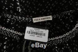 Ulla Johnson Blouse Ritsa Black Printed Cotton Size 6 Long Sleeve Top NEW