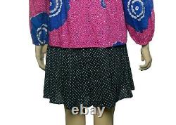 Ulla Johnson Caasi Blouse Top M 8 Women's Printed Long Sleeve Blouse NEW 19570
