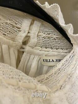 Ulla Johnson ivory mock neck long sleeve blouse top sz M (item A35)