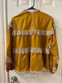 Ulla johnson Long Sleeve Embroidered Blouse Top Sz 6