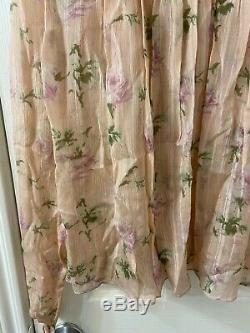 Ulla johnson Silk Floral Printed Long Sleeve Blouse Top Sz 0