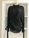 Unworn Premium Mainline Amanda Wakeley 100% Silk Black Top Blouse Shirt