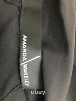 Unworn Premium Mainline AMANDA WAKELEY 100% SILK Black Top Blouse Shirt