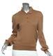 Valentino Boutique Vintage Womens Brown Knit Long Sleeve Collared Sweater Top S