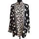 Versace Front Opening Long Sleeve Tops Shirt Black #42/l Authentic Ak40248