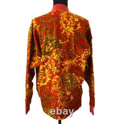 VERSACE Vintage Long Sleeve Tops Shirt Red #L Cotton Y03712g