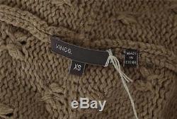 VINCE Womens Biege Casual Knit Long Sleeve Cardigan Sweater Top Shirt XS