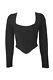 Vivienne Westwood Black Lurex Corset, Long Sleeve, C. 2000's, Size 6 Us