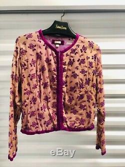 VOYAGE Invest in the Original Womens Long Sleeve Flower Top Purple Med