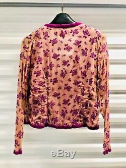 VOYAGE Invest in the Original Womens Long Sleeve Flower Top Purple Med
