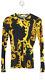 Versace Black Couture Collection Long Sleeve Printed Top Uk Xs