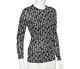 Versace Long Sleeve Pattern Top Black White 14 Uk Vgc