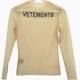 Vetements Sheer Stretch Organza Top Back Logo Shirt Long Sleeves Women's Medium
