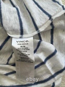 Vince Blue Striped Linen Top