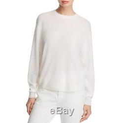 Vince Womens White Cashmere Long Sleeves Crewneck Sweater Top S BHFO 2524