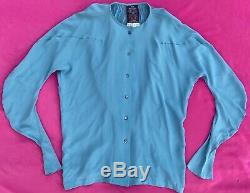 Vintage 80s John Galliano Silk Twisted long Sleeve Top US 4 EUR 36 UK 10 blouse