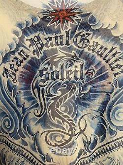 Vintage 90's JEAN PAUL GAULTIER SOLEIL Mesh Top Tattoo Print