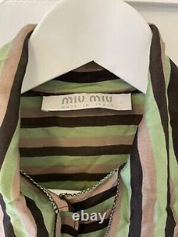 Vintage 90's Y2K MIU MIU blouse shirt top EU40 UK 8/10 100% silk