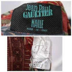 Vintage 90s Jean Paul Gaultier Maille JPG Self Portrait Tattoo Mesh Top Size L