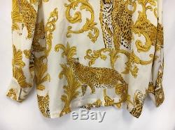 Vintage Escada By Margaretha Ley Silk Blouse Top Long Sleeve White 1970s L 12-14