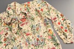 Vintage Gucci Blouse, mini flora Accornero long sleeve shirt top, 1970s women's