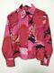 Vintage Gucci Silk Blouse Shirt Size S Pink Tom Ford Era Runway Print