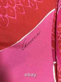 Vintage Gucci Silk Blouse Shirt Size S Pink Tom Ford Era Runway Print