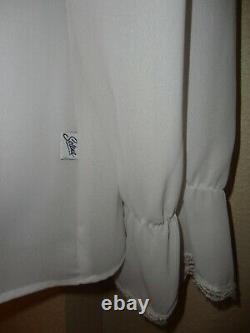 Vintage Selena Quintanilla White Ruffle & Ribbon Collar Long Sleeve Top Size XL