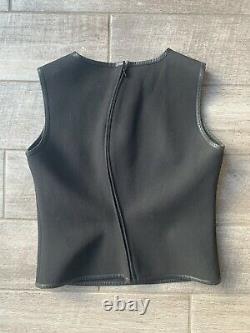 Vintage Tom Ford For Gucci 1999 A/W Collection Black Leather Trimmed Top