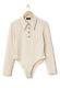 Vintage Women's Fendi Bodysuit Top Shirt Long Sleeve Beige Size It 48 Us 12