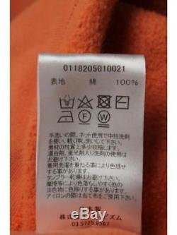 Visvim Hoodie Size 5 Men Cotton Orange Solid Plain Long Sleeve Top Made in Japan
